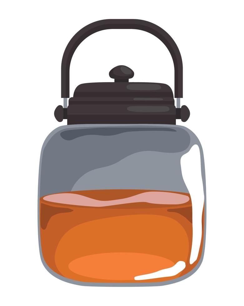 tea drink in jar vector