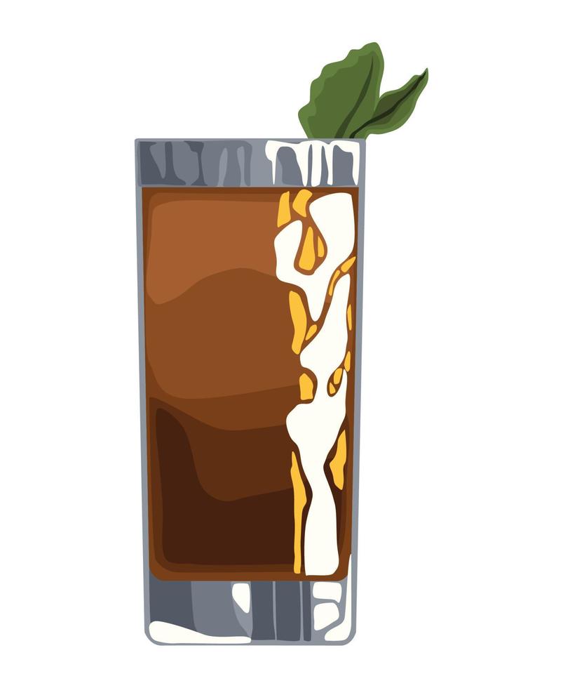 iced tea in glass vector