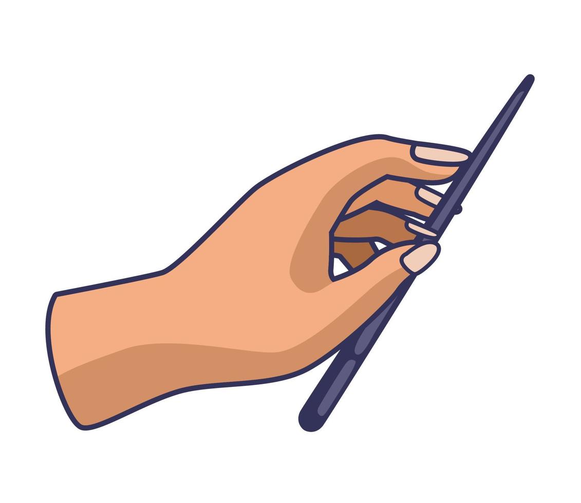 hand with needle vector