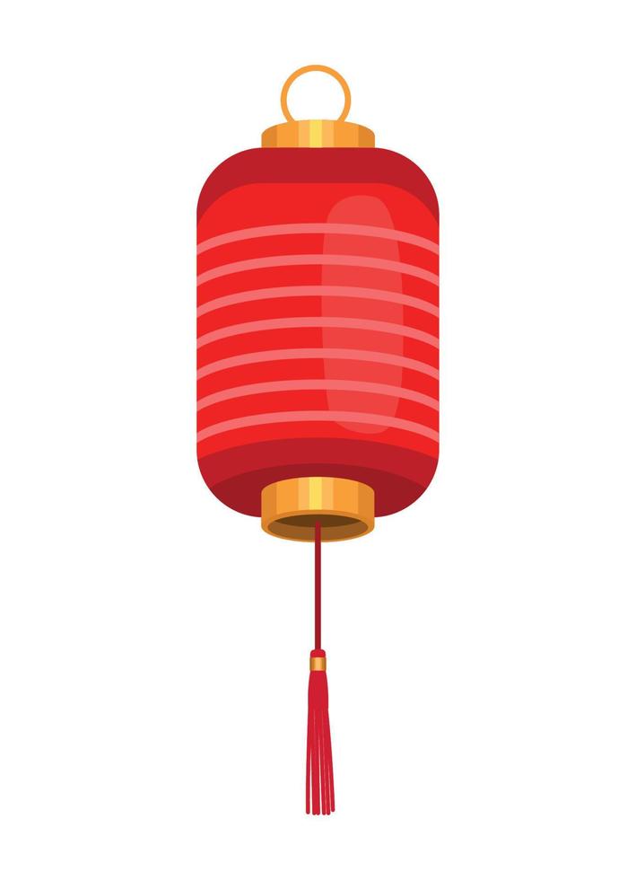 red chinese lamp vector