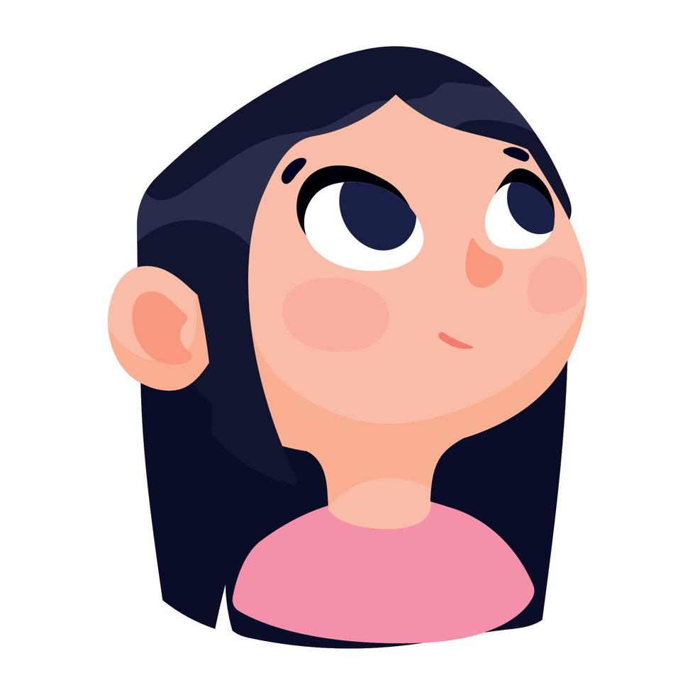 asian young girl vector