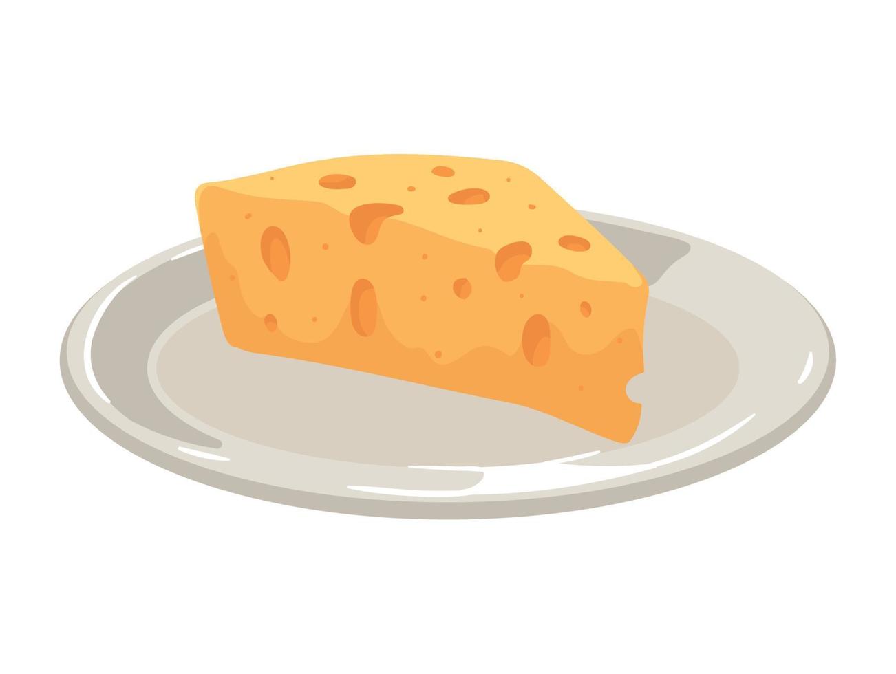 cheese portion dairy product vector