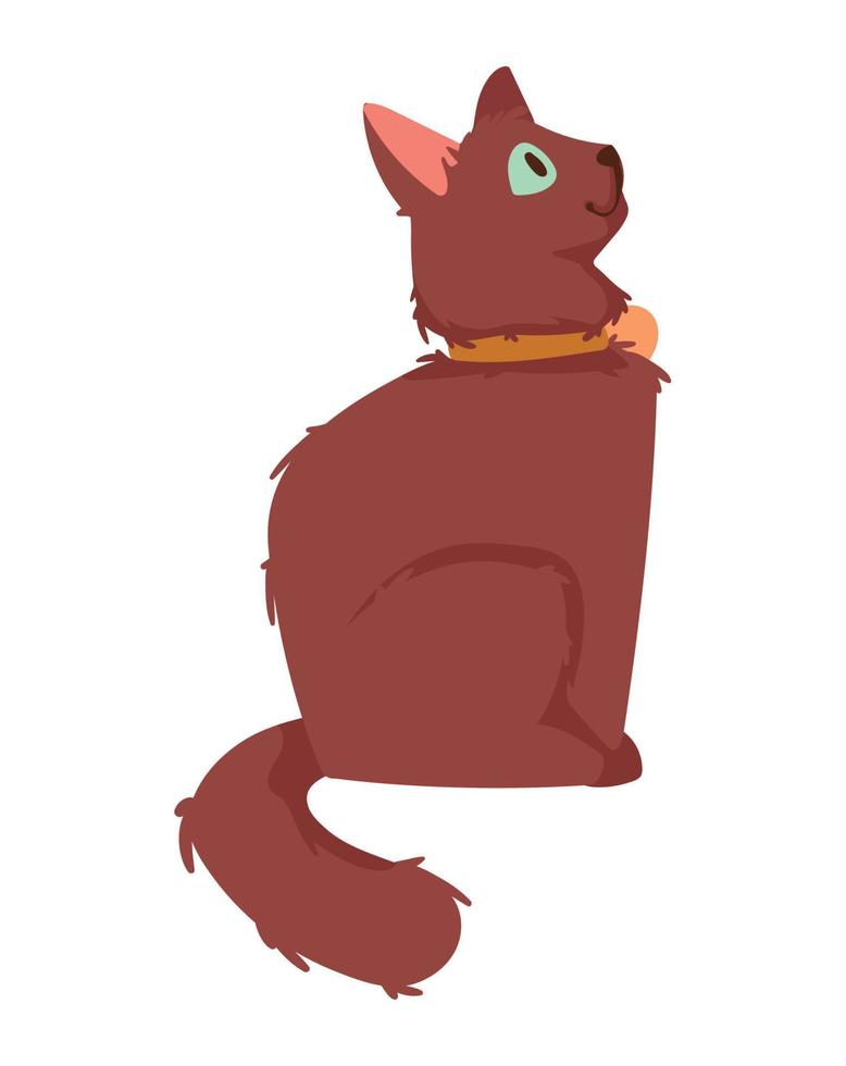 cute little red cat vector