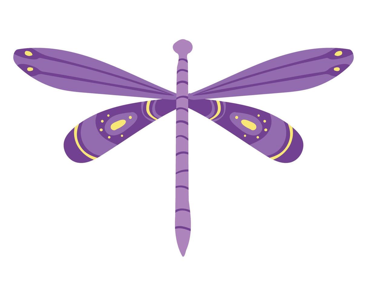 purple dragonfly insect vector