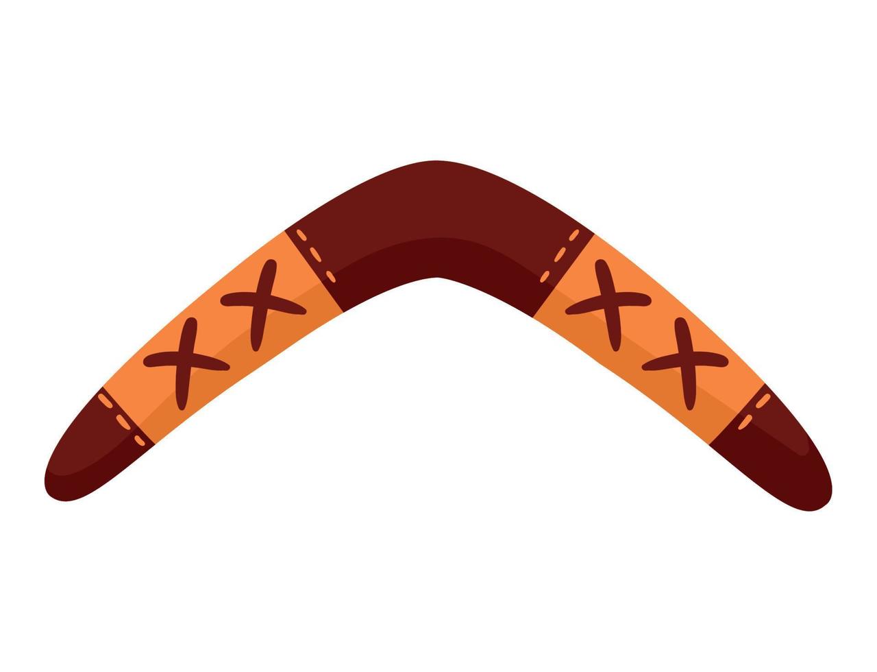 australian wooden boomerang vector