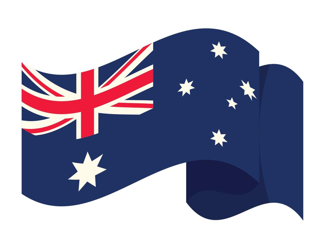 australian flag waving vector