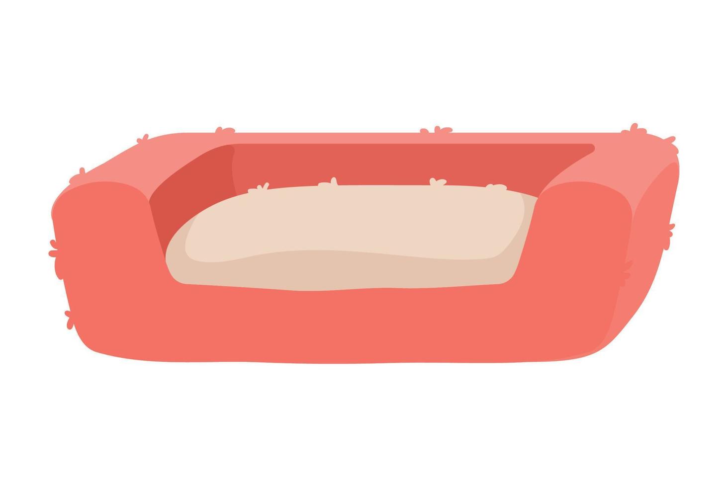 red pet bed accessory vector