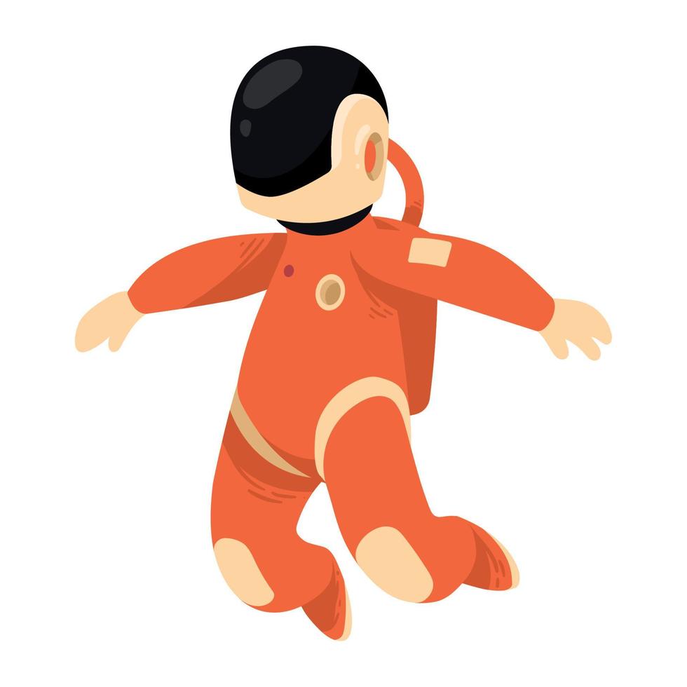 astronaut floating position vector