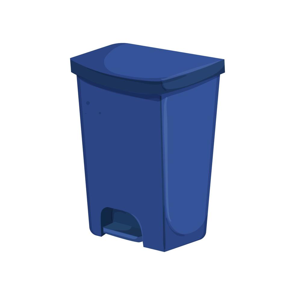 Ilustración de vector de dibujos animados de basura de contenedor de basura