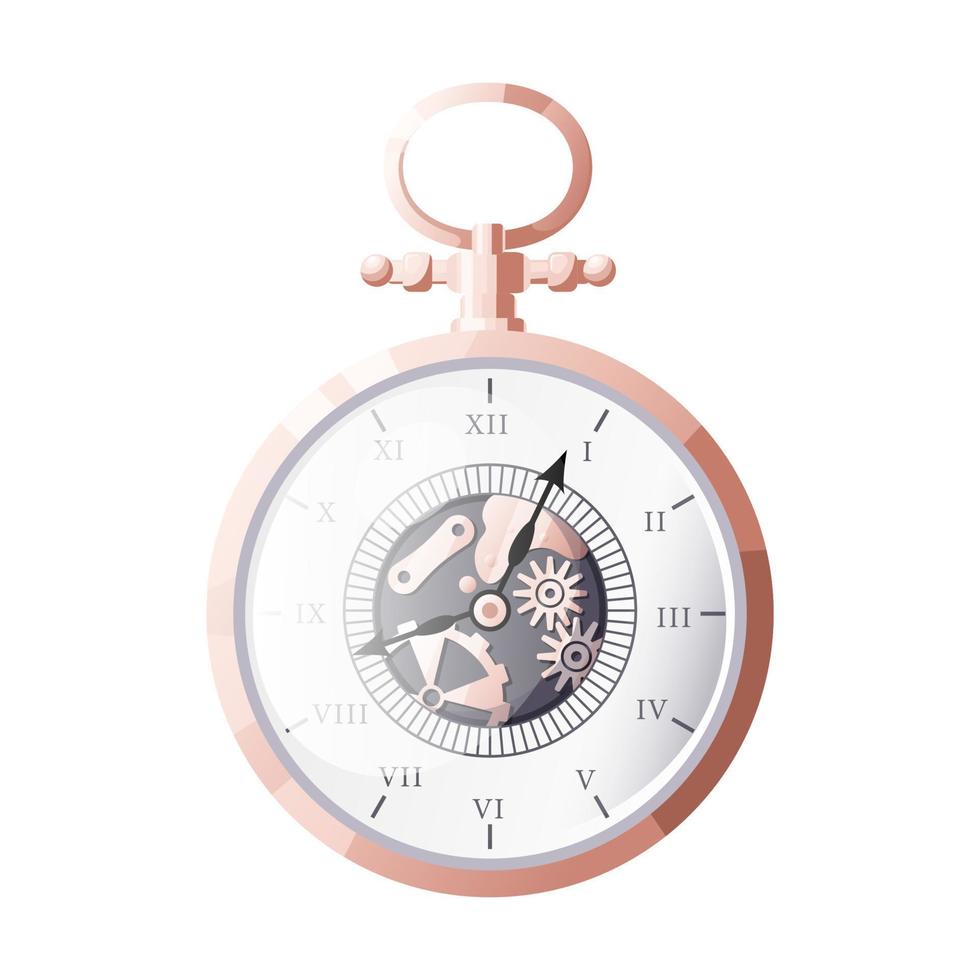 stopwatch pocket cartoon vector illustration