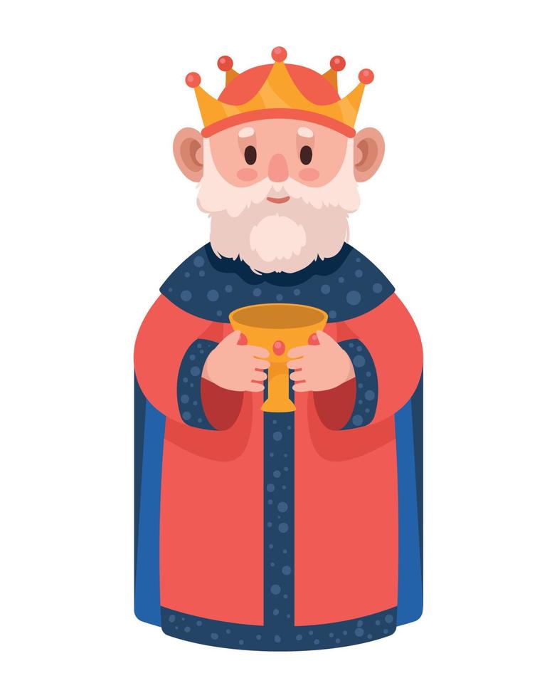 personaje gaspar reyes magos vector