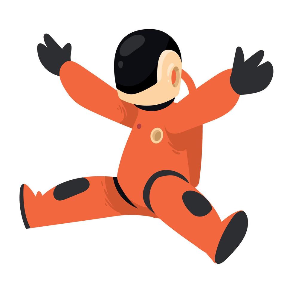 astronaut seated position vector