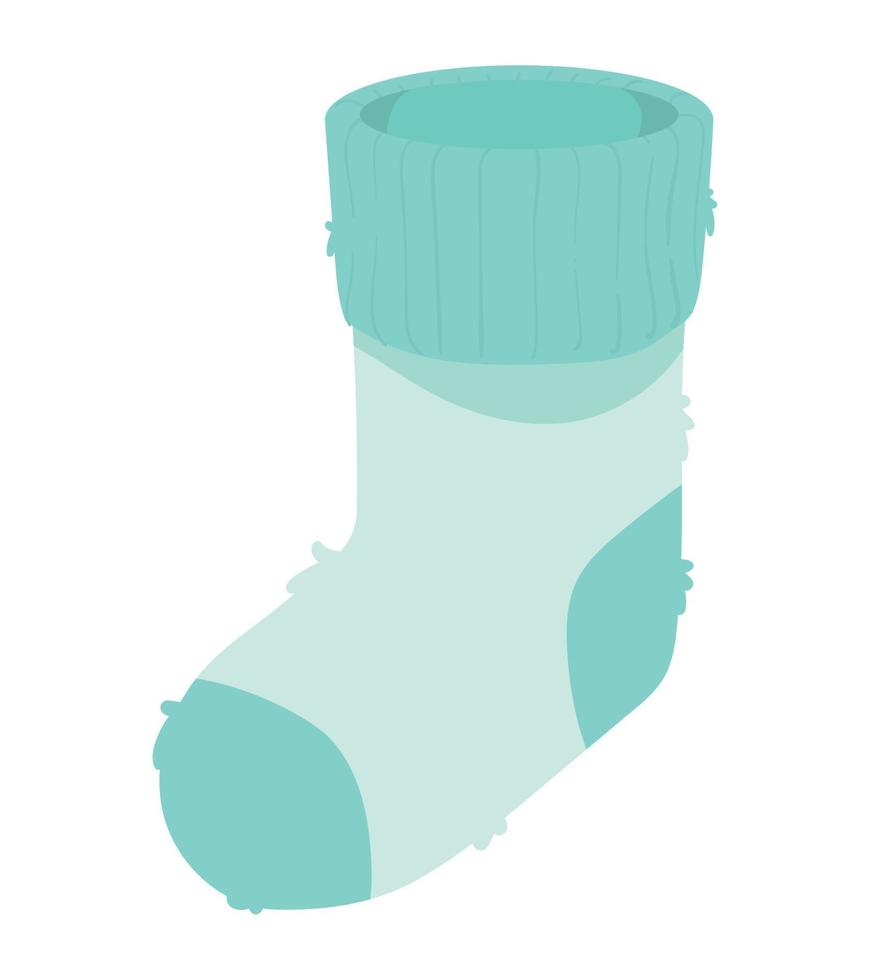 baby blue sock vector