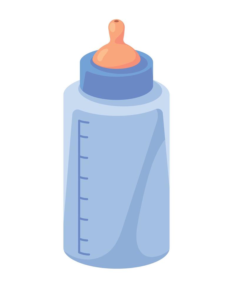 baby blue milk bottle vector