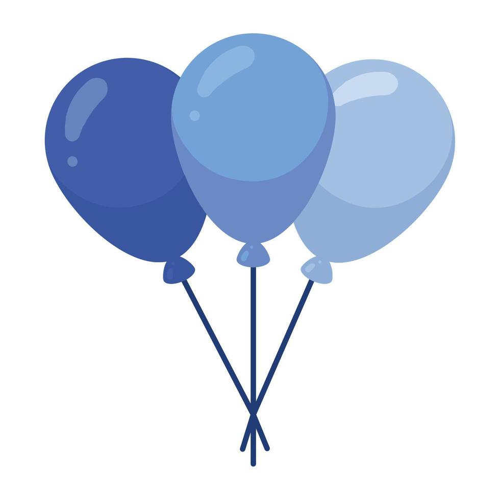 globos helio azul vector