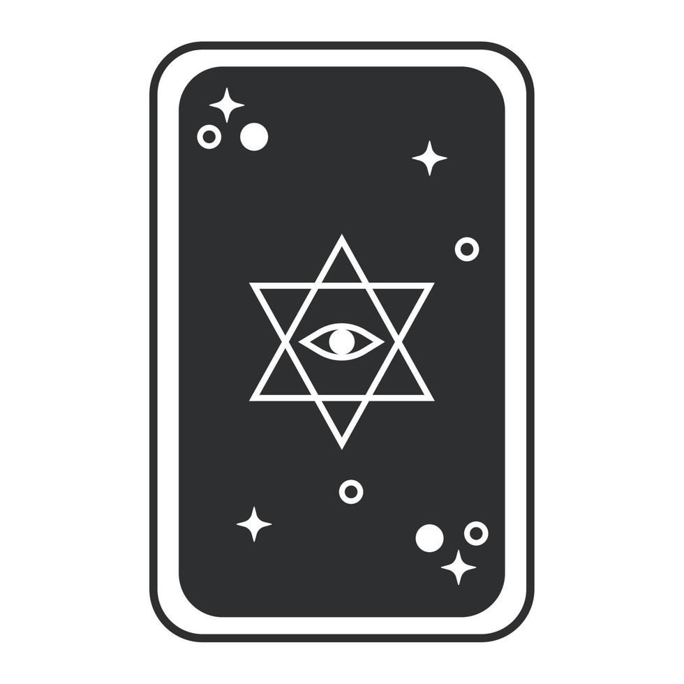 esoteric card with star vector