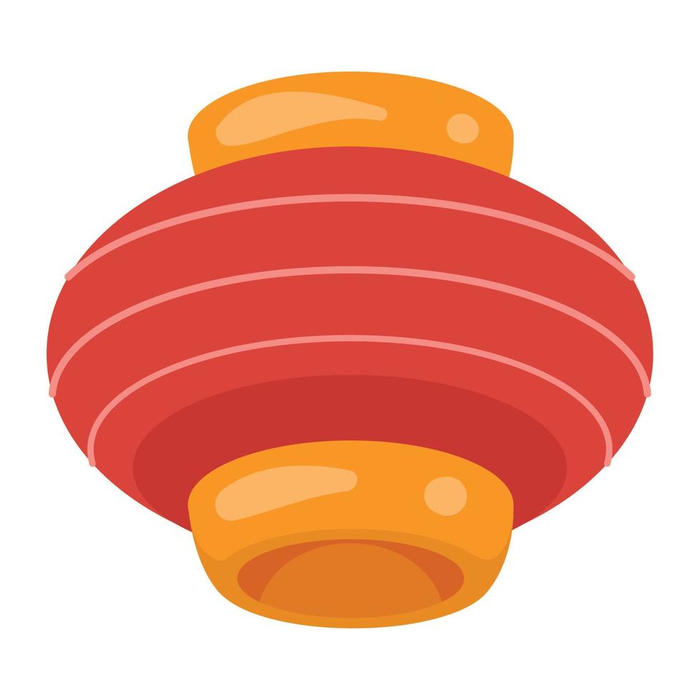 red asian lamp vector