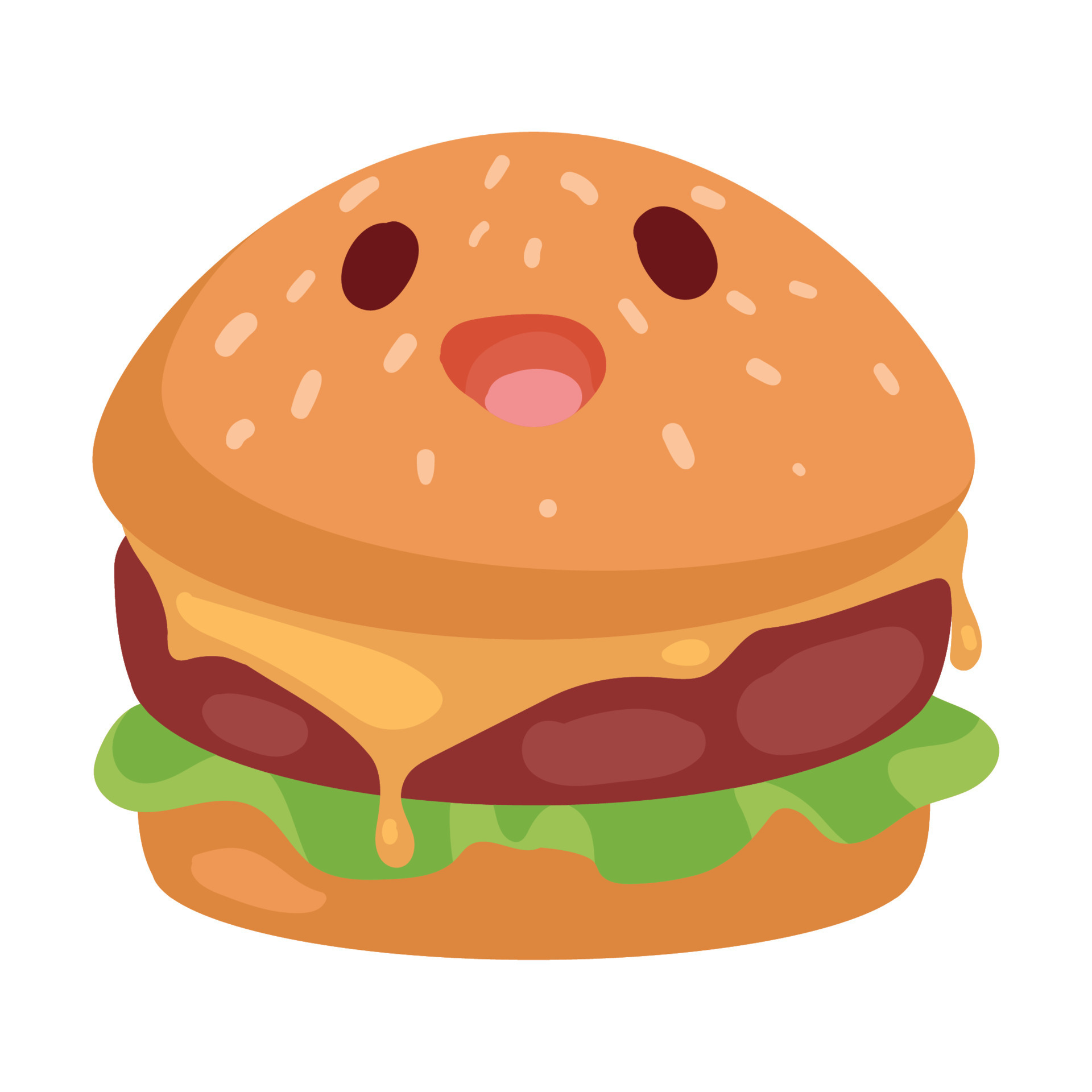 delicious hamburger kawaii 17406477 Vector Art at Vecteezy