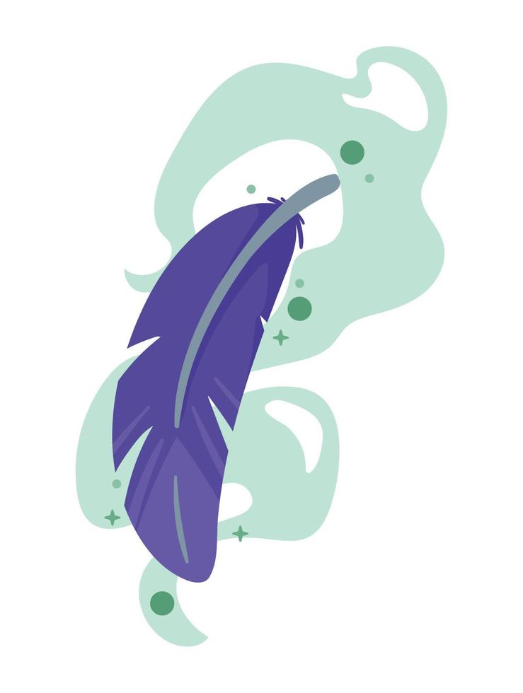 purple feather magic vector