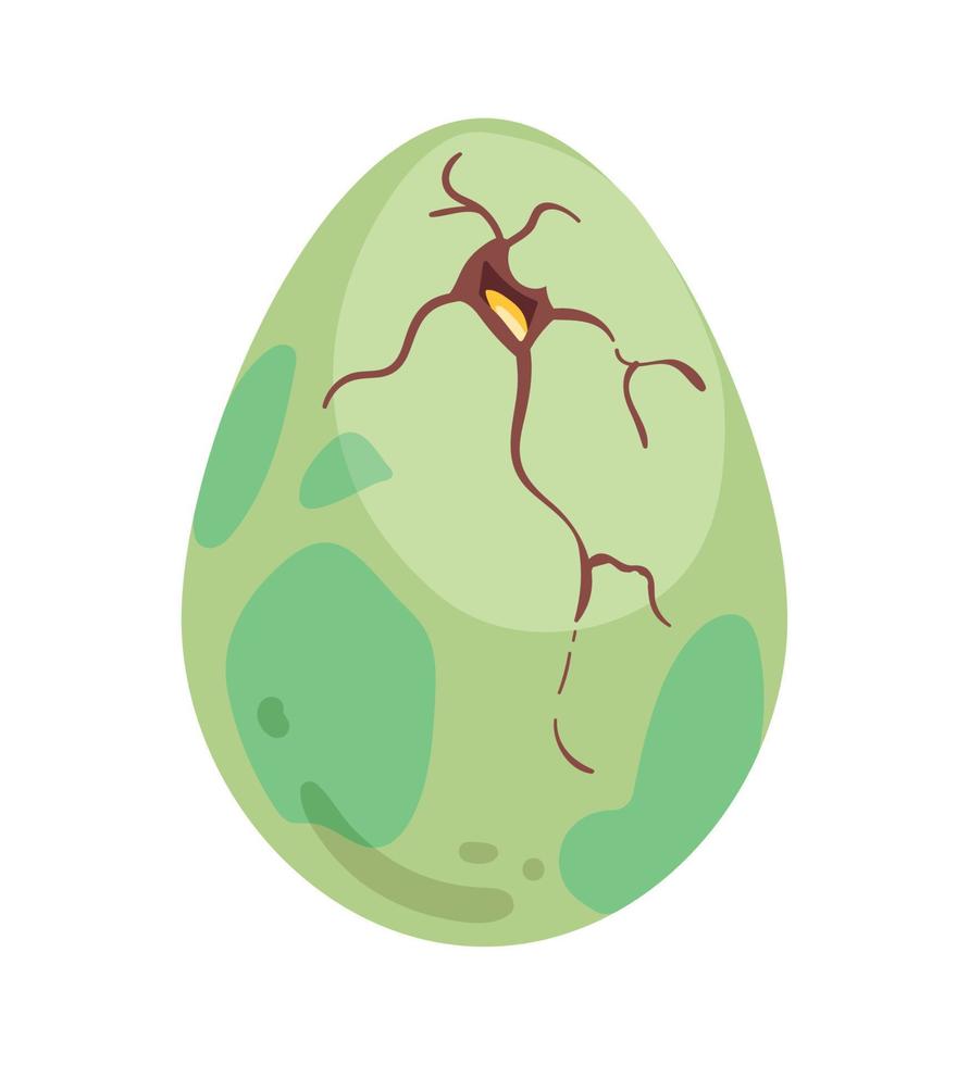 huevo de dinosaurio verde vector
