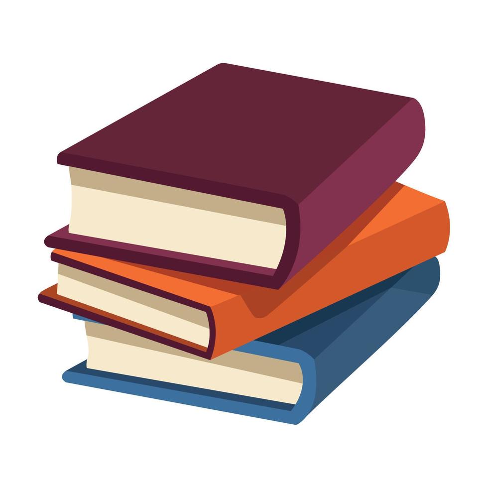 pile text books library vector
