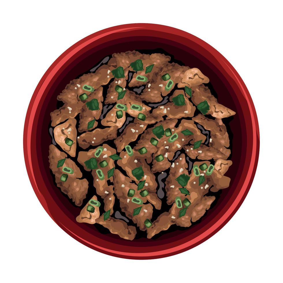 bulgogi korean traditional food vector