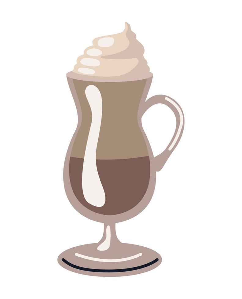 ice coffee drink in cup vector