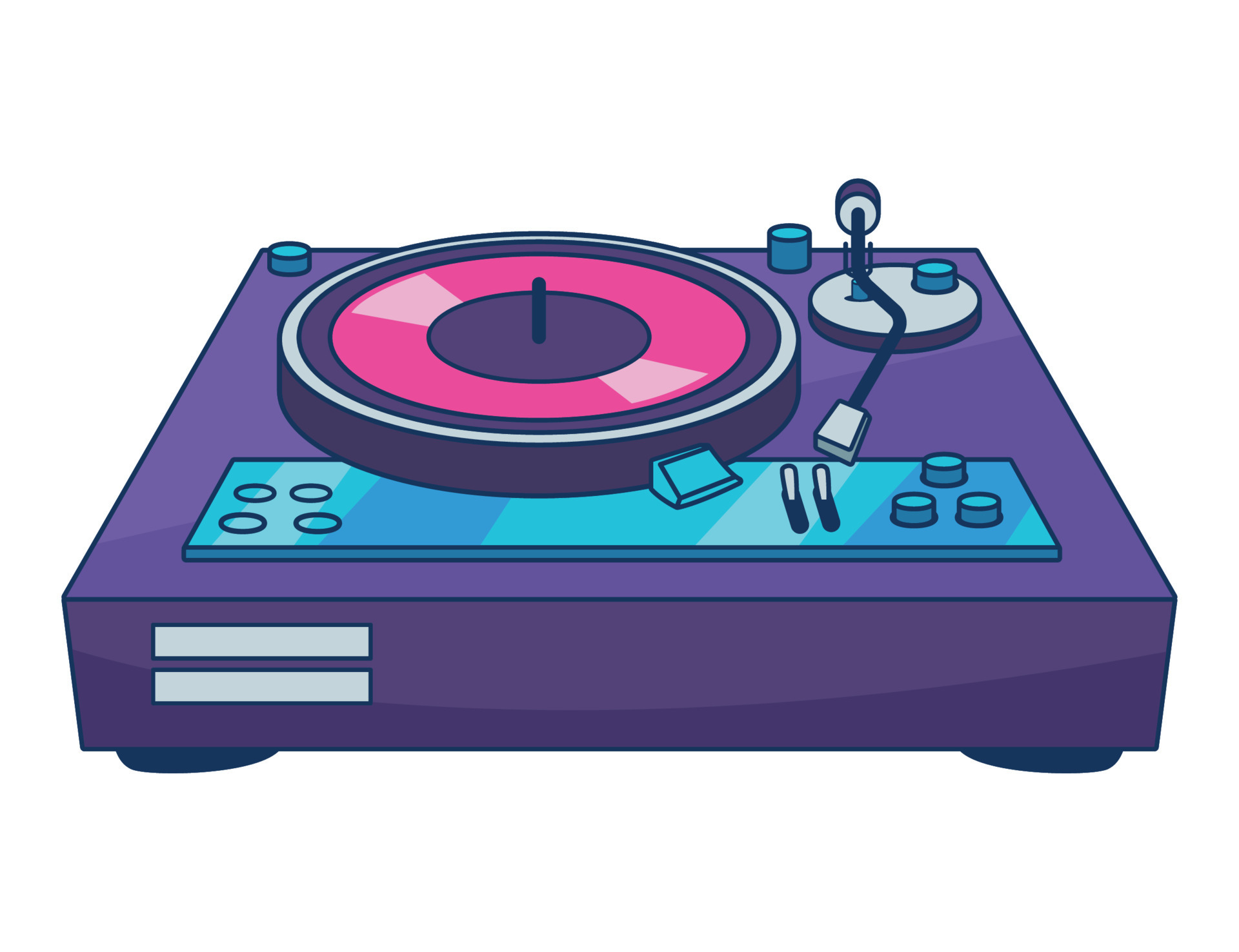 dj console 90s pop art style 17406581 Vector Art at Vecteezy
