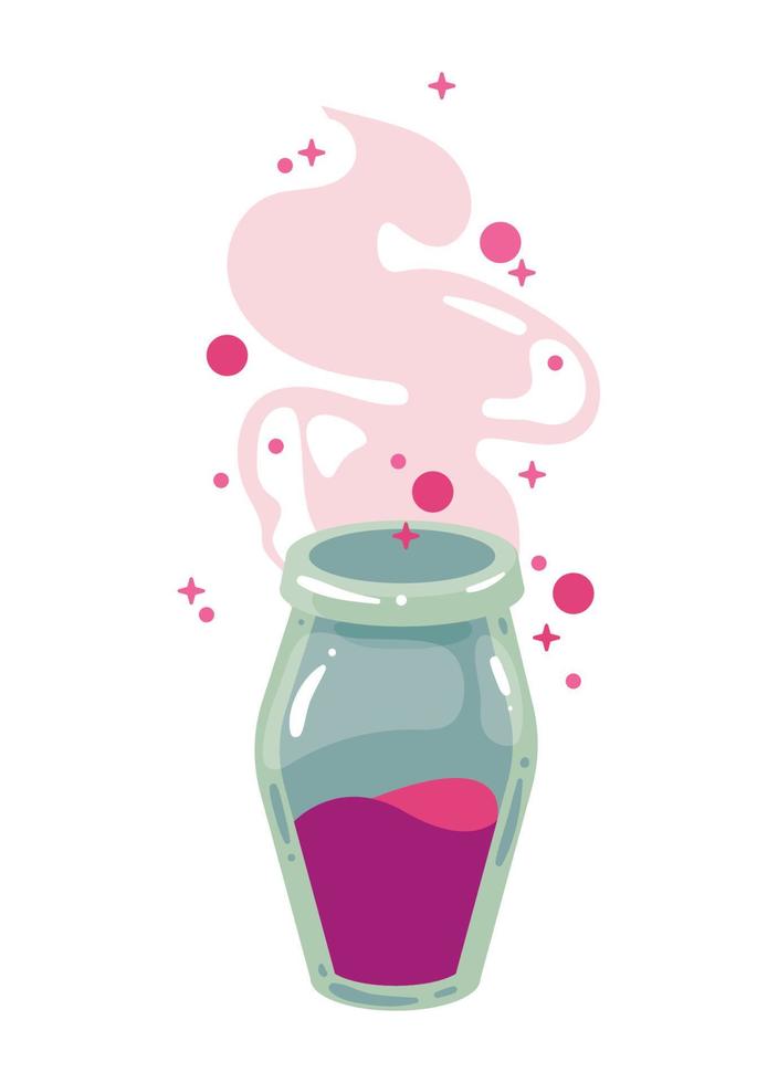 magic potion in pot vector