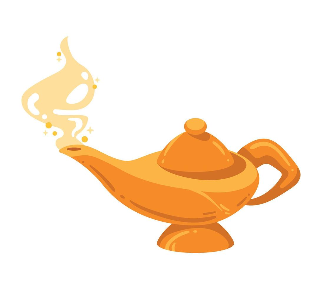 magic genie lamp vector