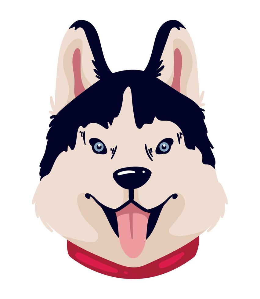 mascota de perro husky vector