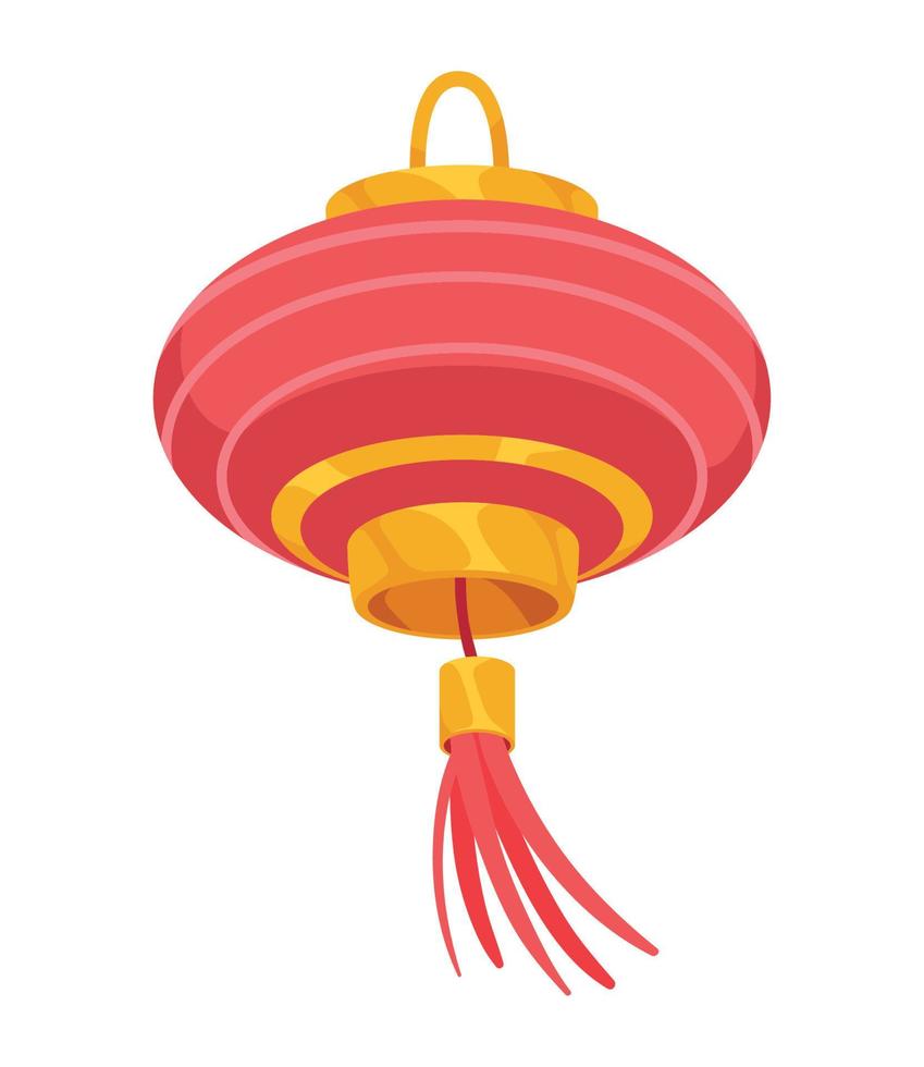 circular asian lamp vector