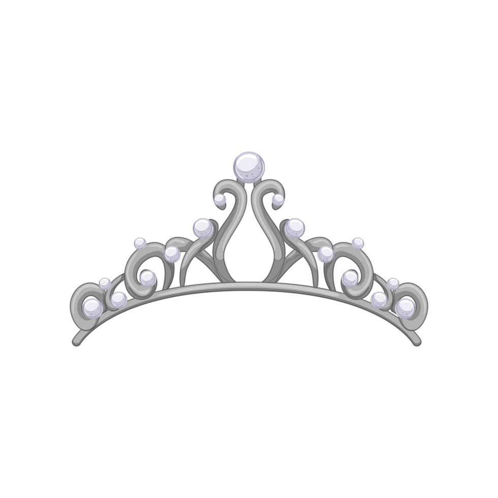 queen tiara crown cartoon vector illustration
