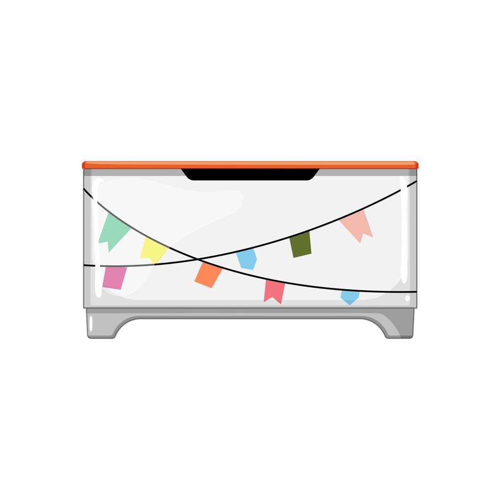storage toy box cartoon vector illustration