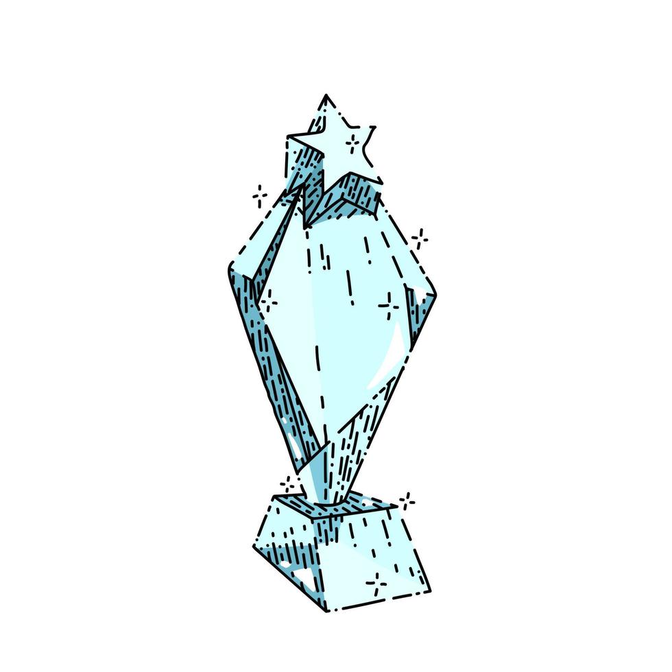 trophy glass sketch hand drawn vector