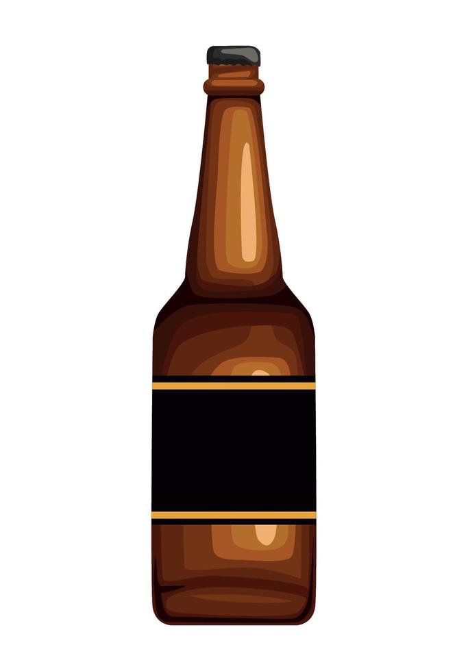 beer bottle drink vector