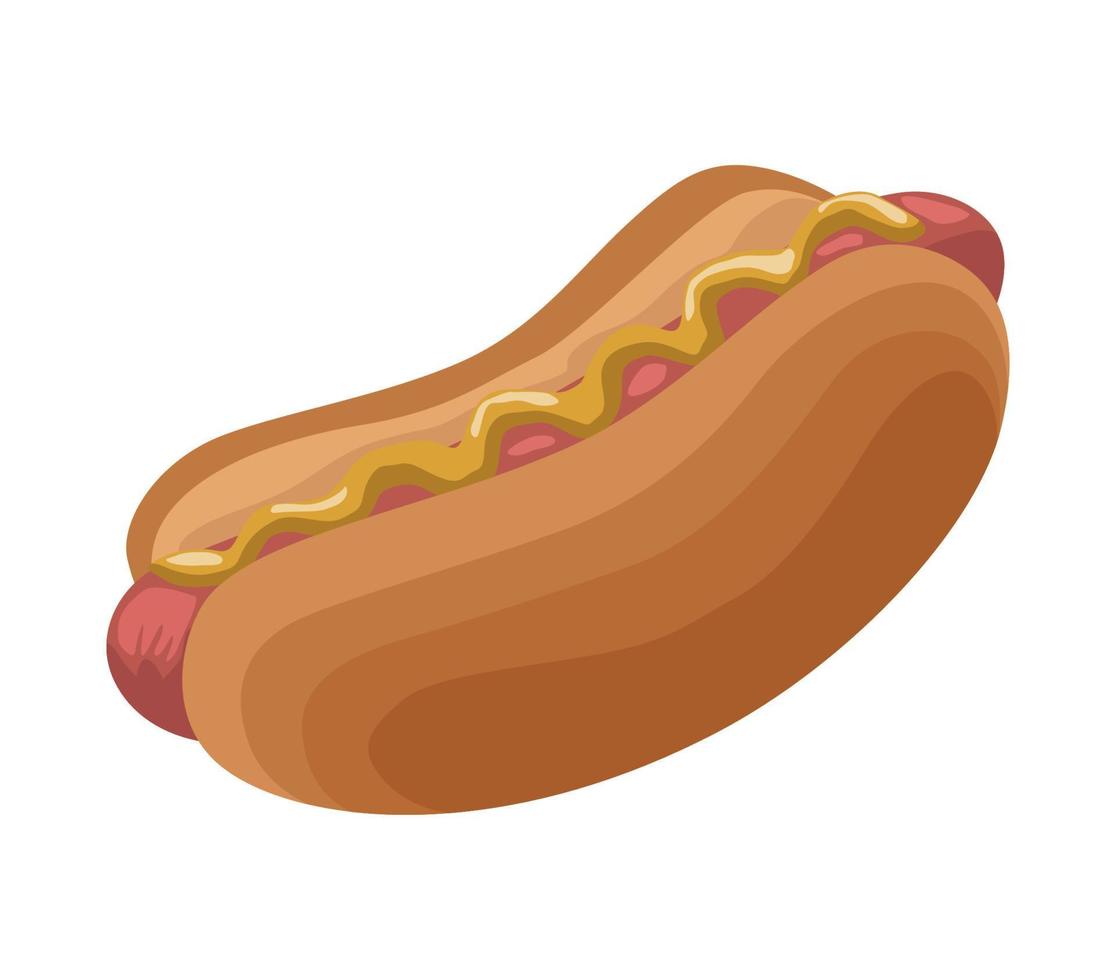 comida rápida de hot dog vector