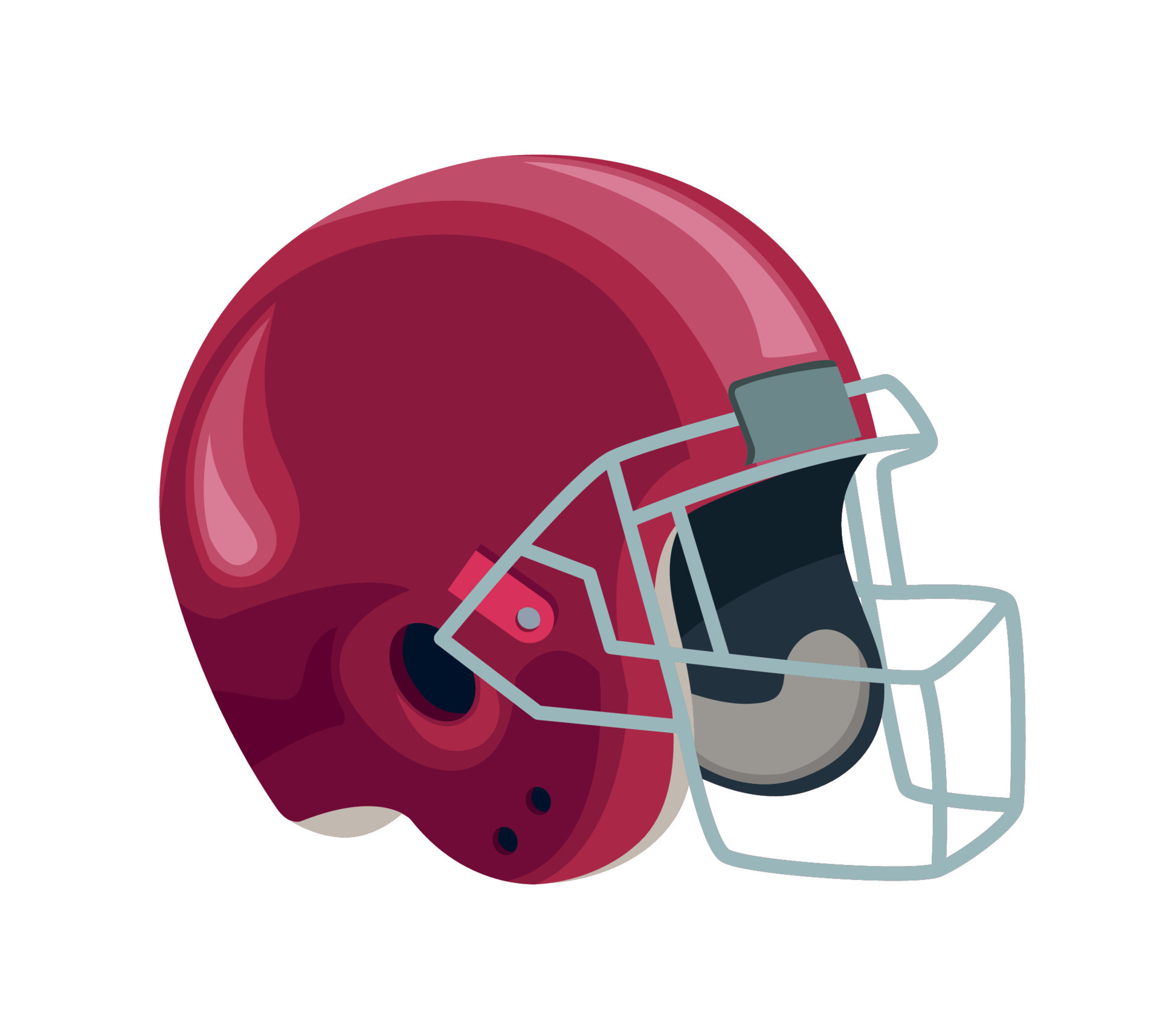 vector de dibujos animados de icono de casco de equipo de fútbol americano.  campo deportivo 14837927 Vector en Vecteezy