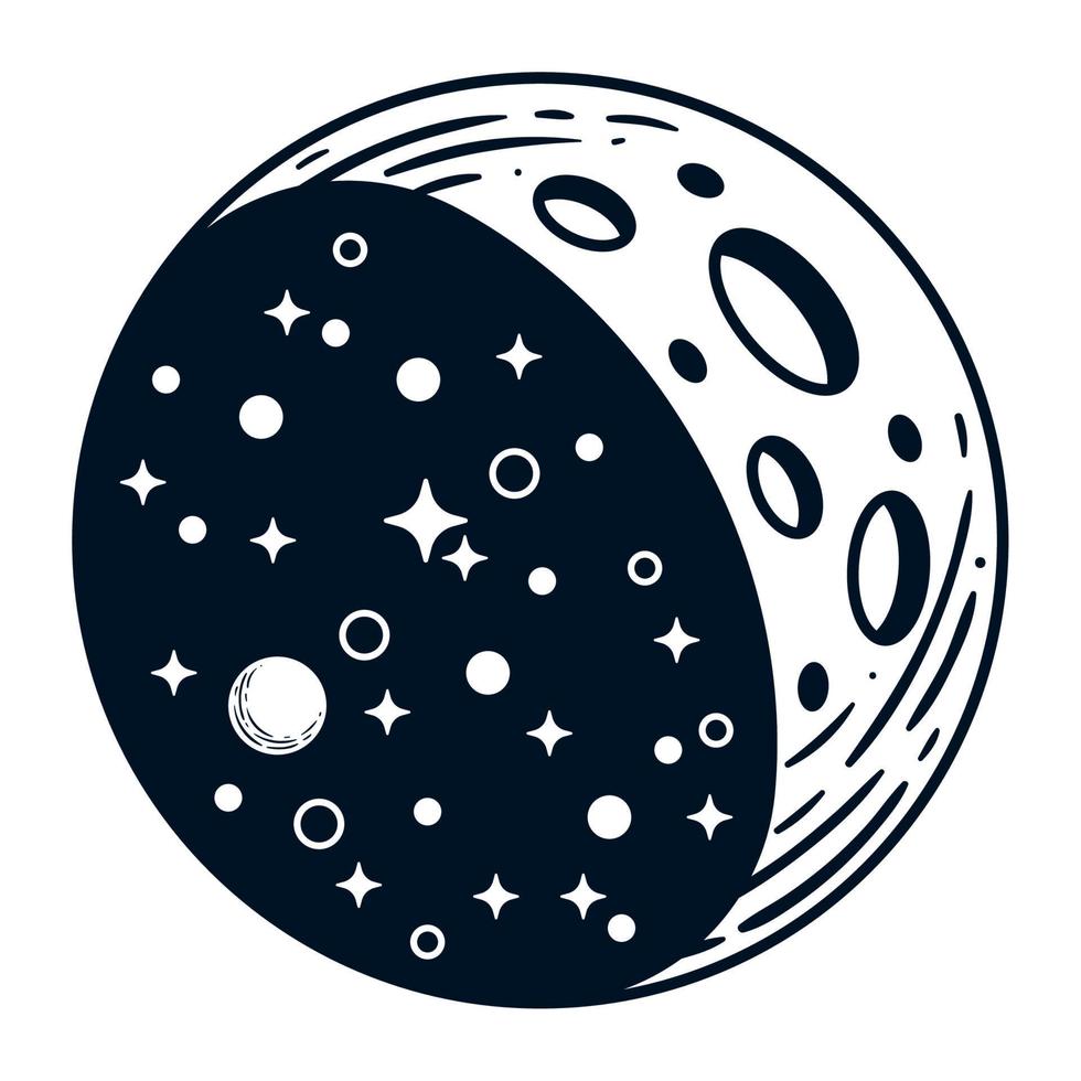 moon surreal astrology style vector