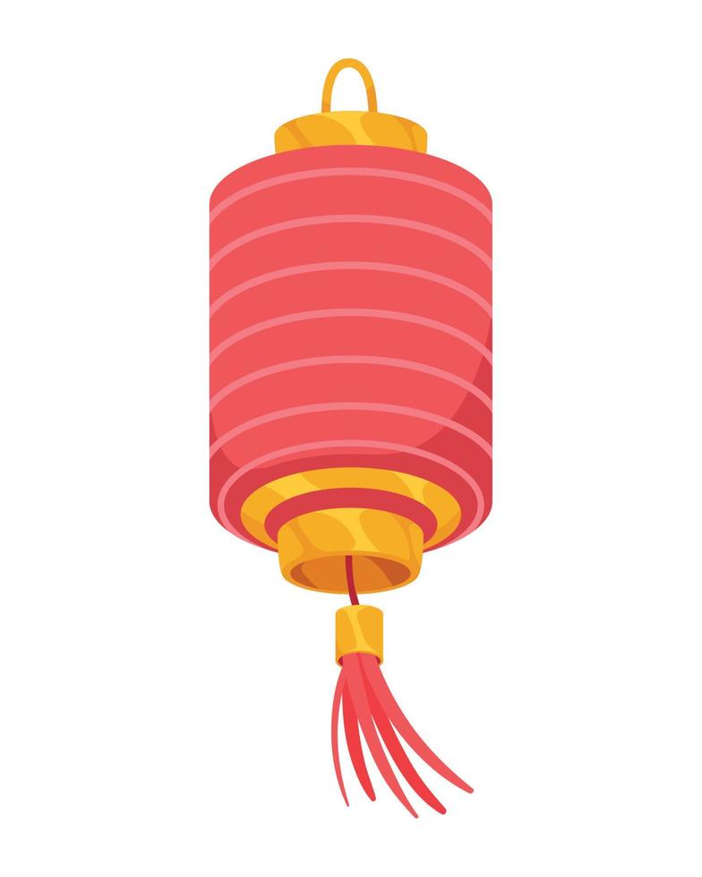lámpara asiática de cilindro vector