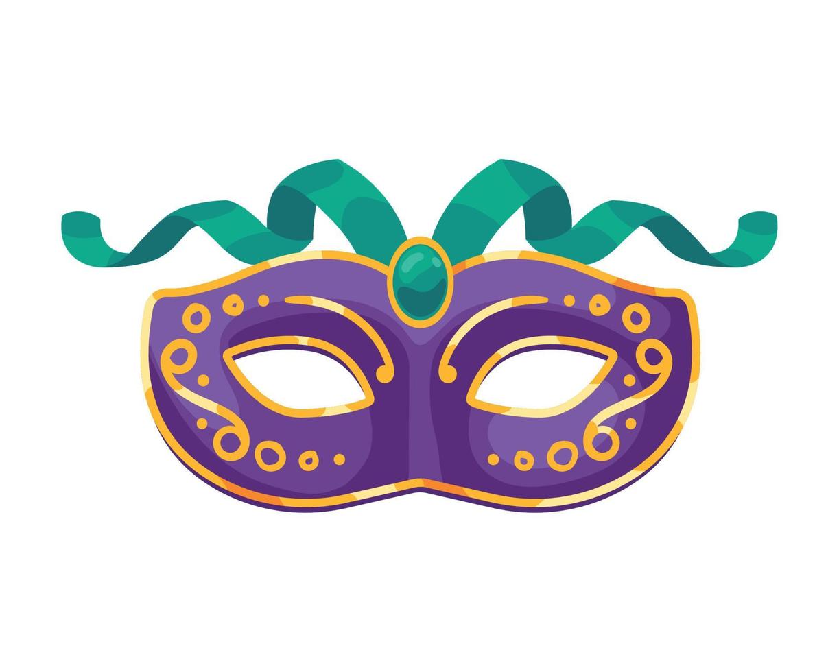 purple mardi gras mask vector