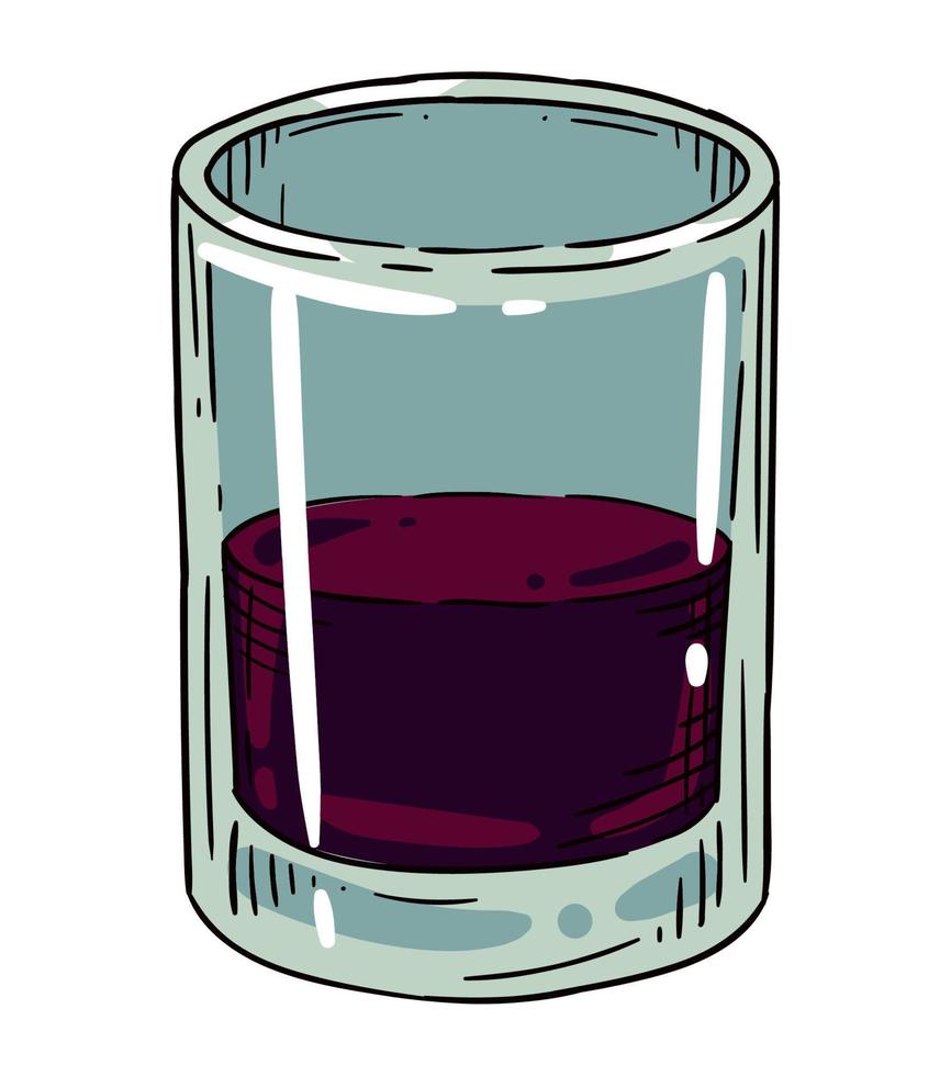 fresh wine in glass vector