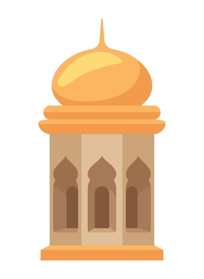 gold mosque tower vector
