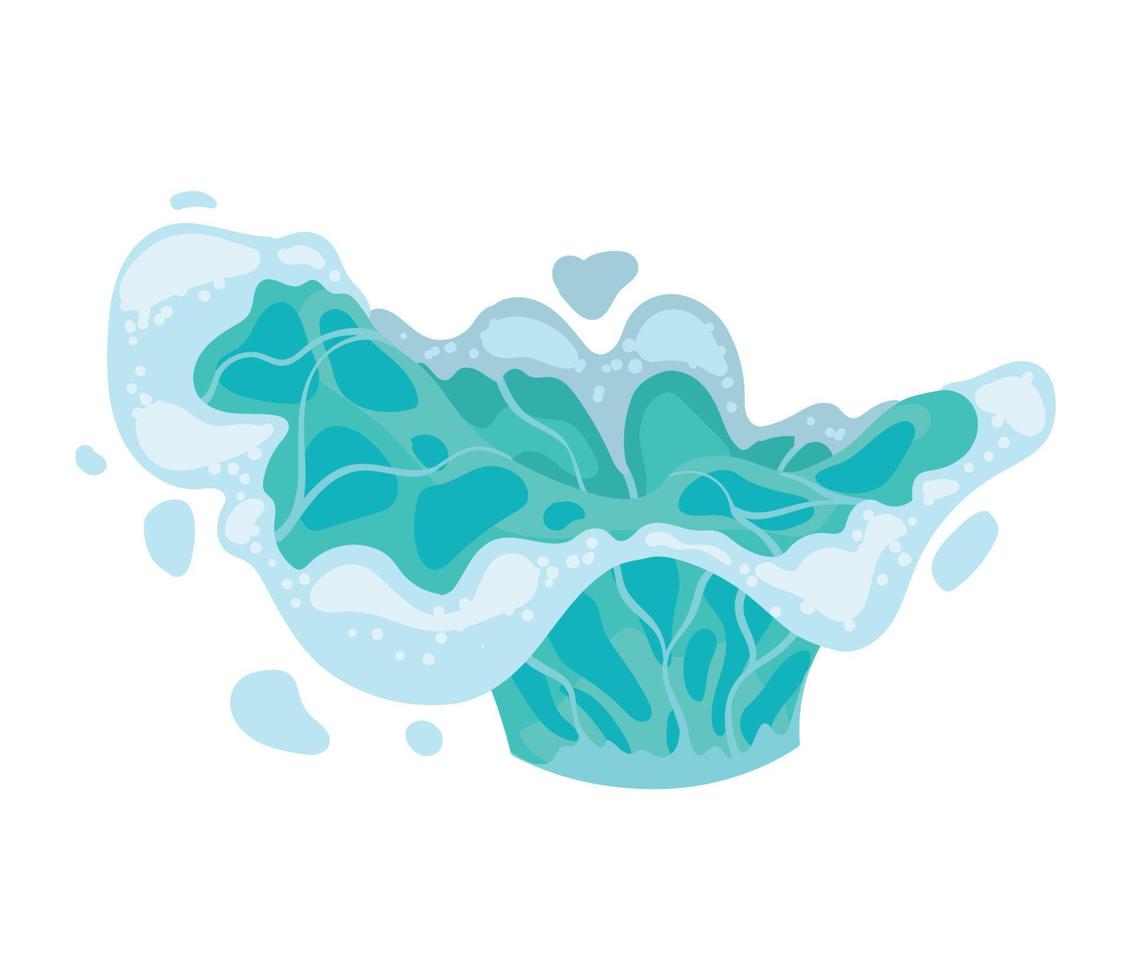 chorro de agua salpicadura naturaleza vector