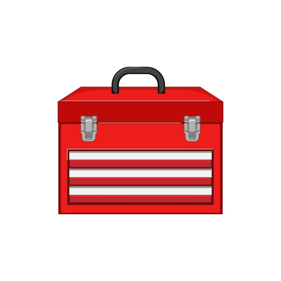 wrench toolbox repair cartoon vector illustration