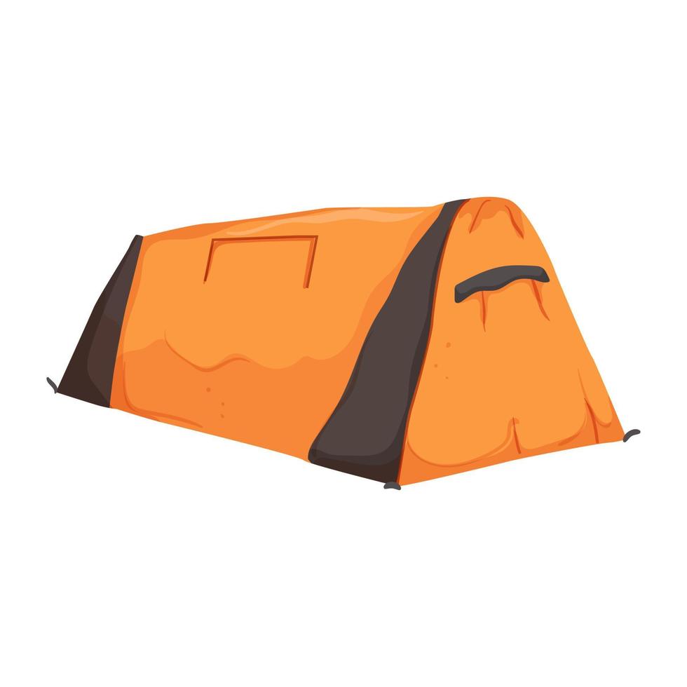 adventure tent camp color icon vector illustration