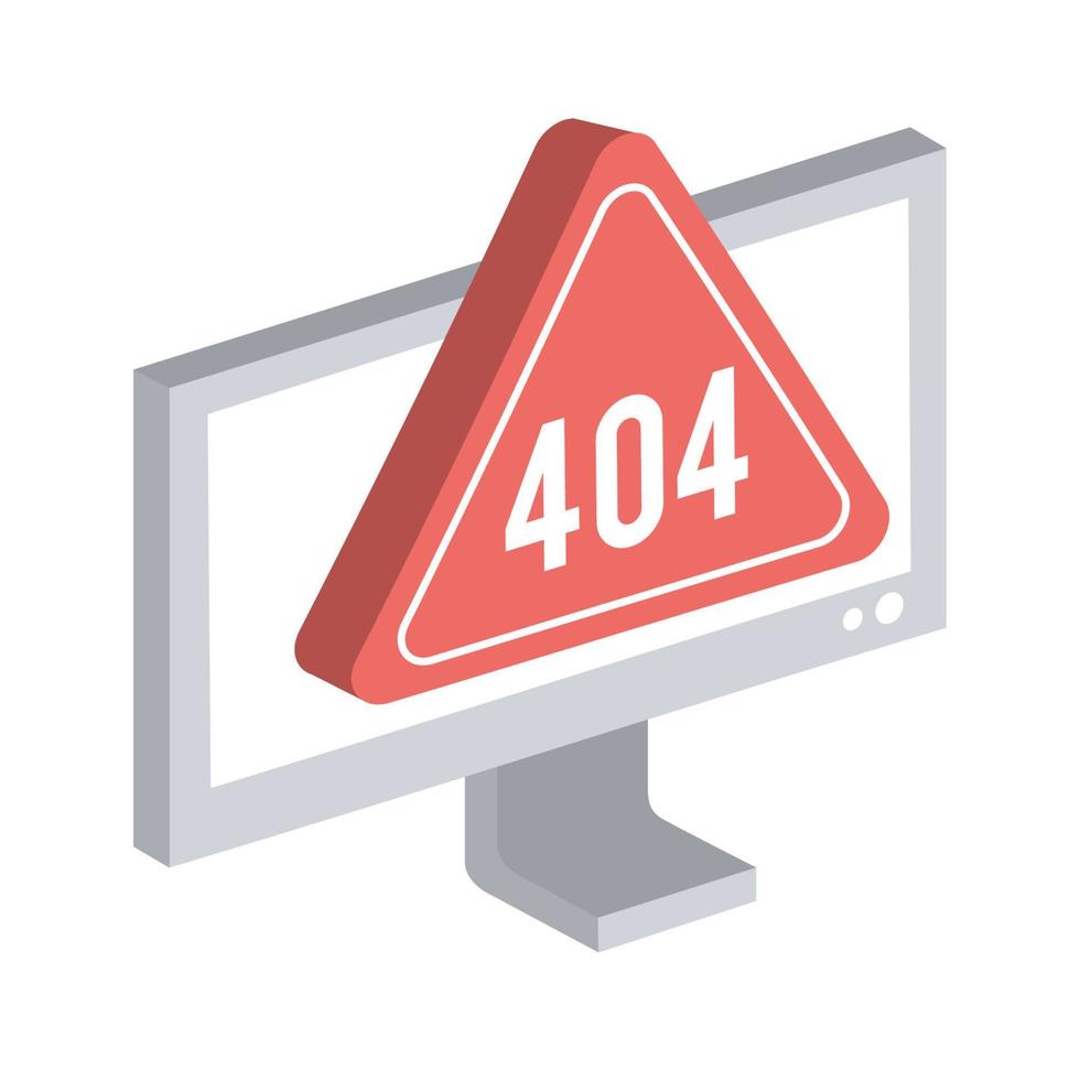 error 404 en escritorio vector