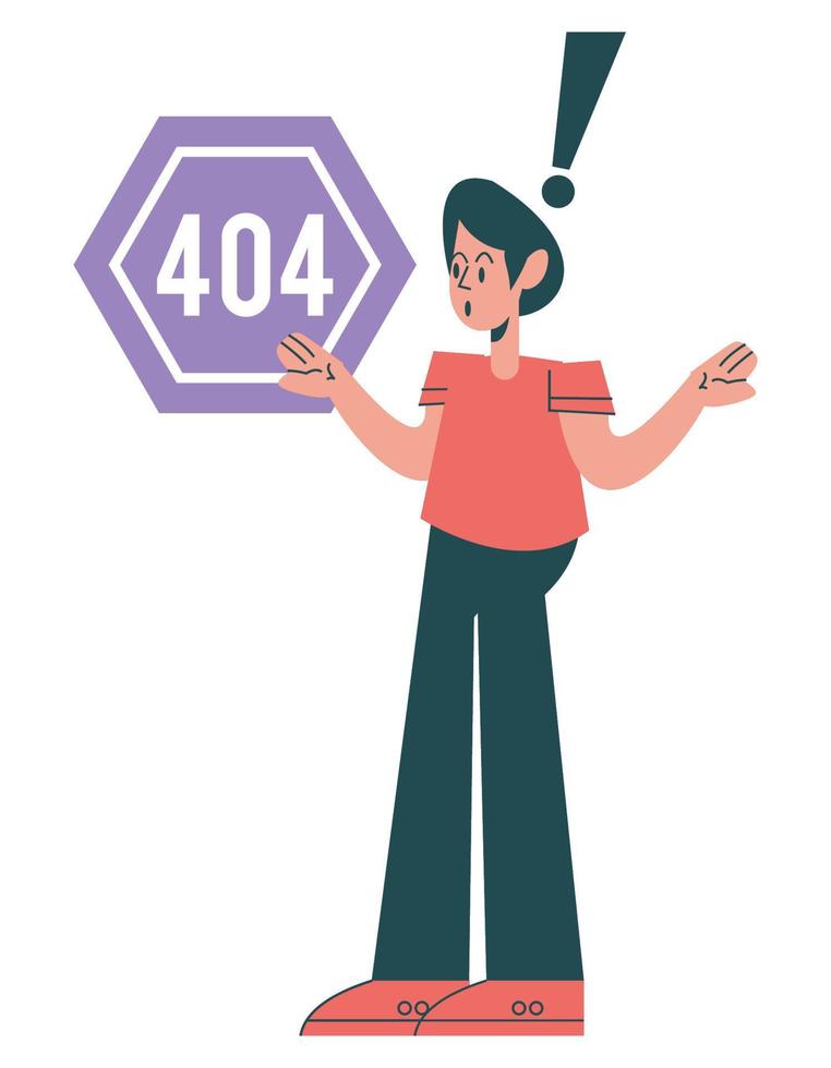 error 404 con el hombre vector