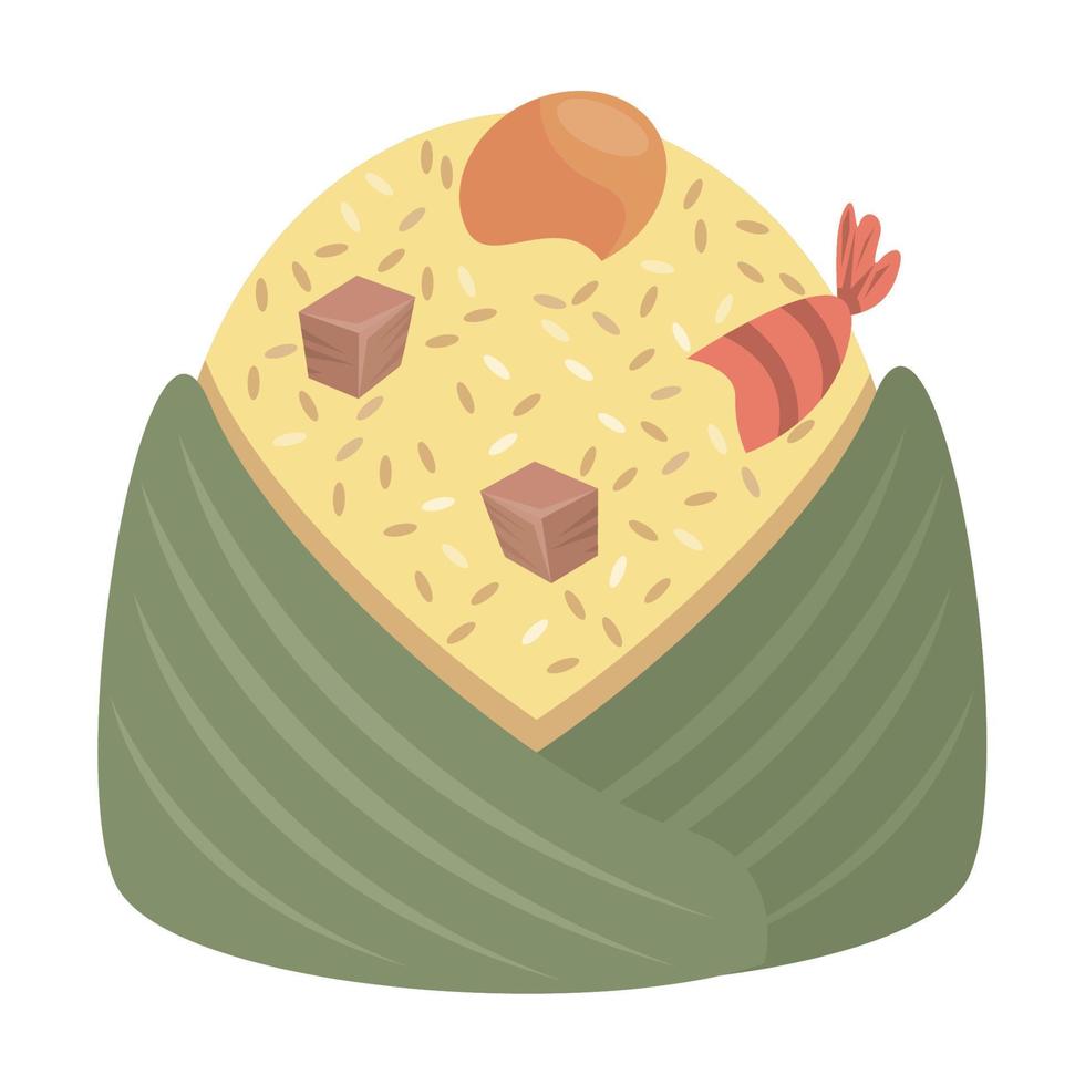 comida tradicional china zongzi vector