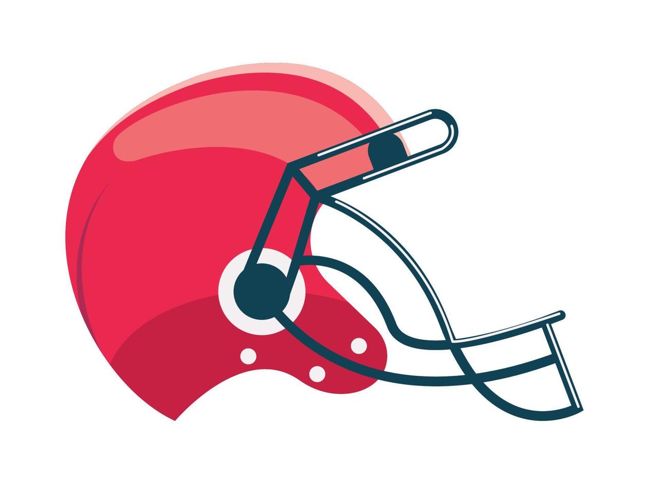 american football red helmet vector